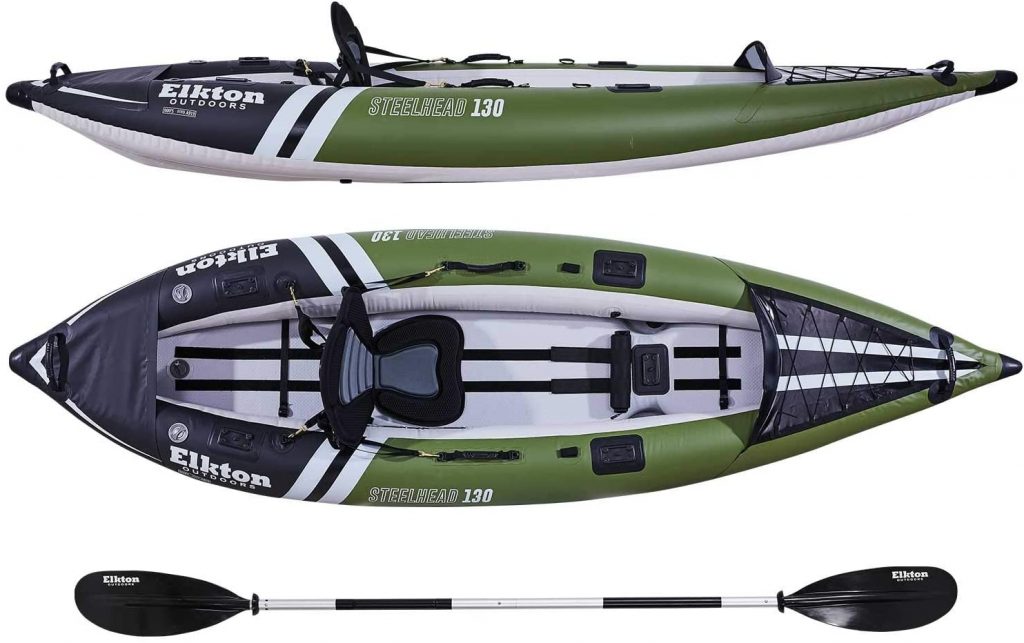 Elkton Outdoors Steelhead Inflatable FIshing Kayak
