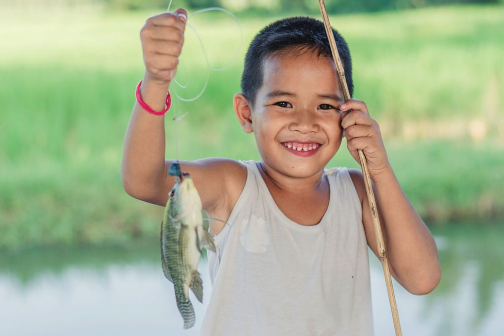 teaching kids to fish
