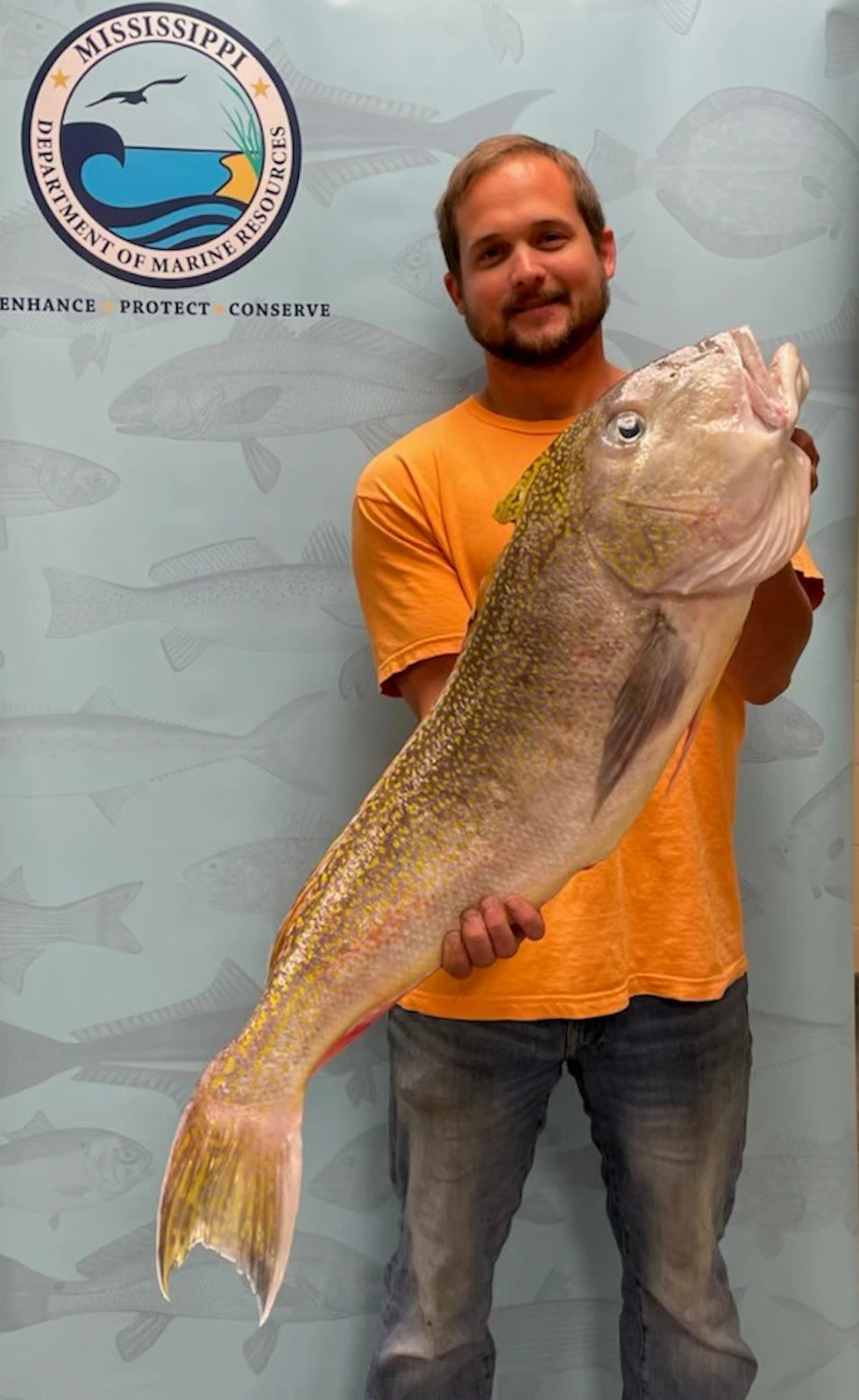 Dustin Conway of Ocean Springs set a conventional tackle record for Golden Tilefish...