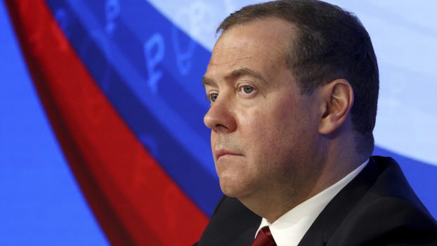 Ex-Russian President Medvedev broadcasts dark Kremlin ambitions