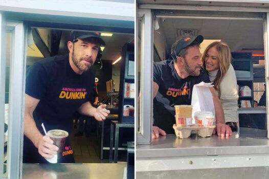 Ben Affleck causes frenzy after serving customers at Dunkin' Donuts
