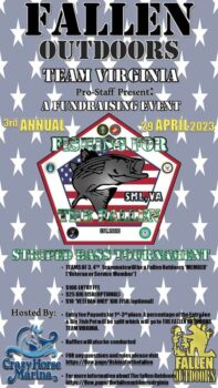 3rd Annual Fishing For The Fallen, Striped Bass Tournament, Crazy Horse Marina, Moneta, April 29 2023