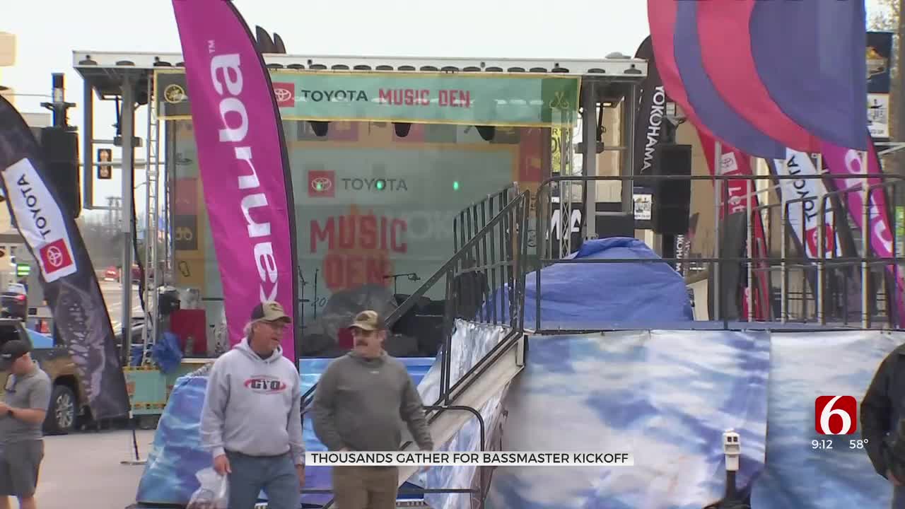 Bass Fishing Fans In Downtown Tulsa For Bassmaster Classic Kickoff