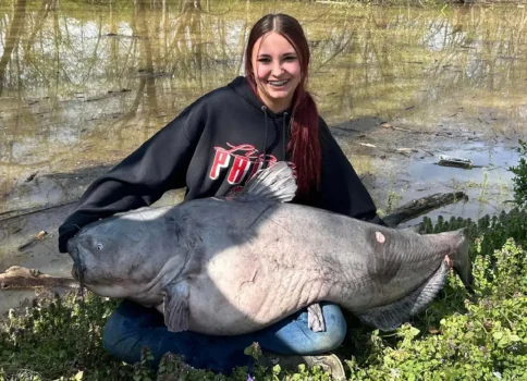 Teen Catches 101-Pound State Record Catfish